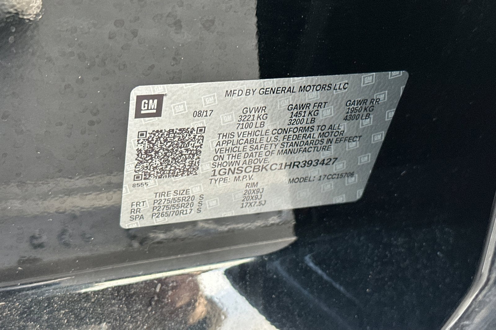 2017 Chevrolet Tahoe LT