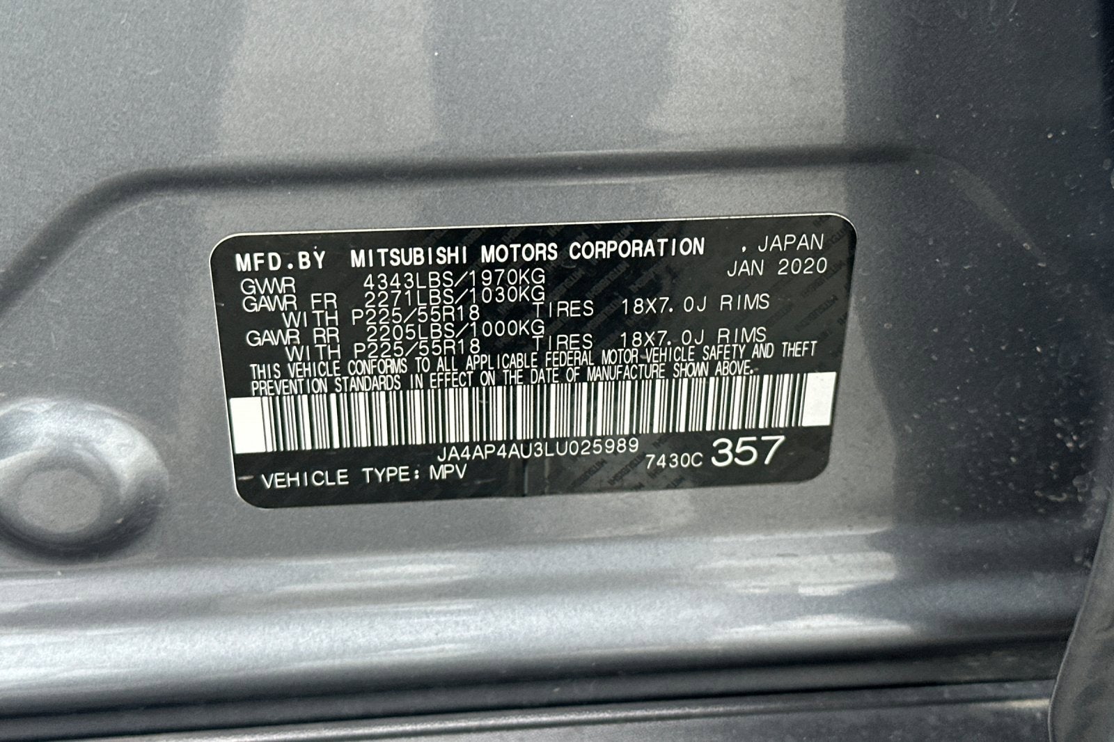 2020 Mitsubishi Outlander Sport SE 2.0