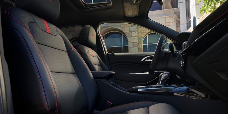 Interior view of a Trax, showcasing the dashboard, seats, and modern technology features.